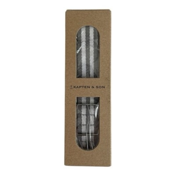 Kapten & Son Other - Kapten & Son Gray White Striped Canvas Watch Strap Band Replacement Unisex NIB